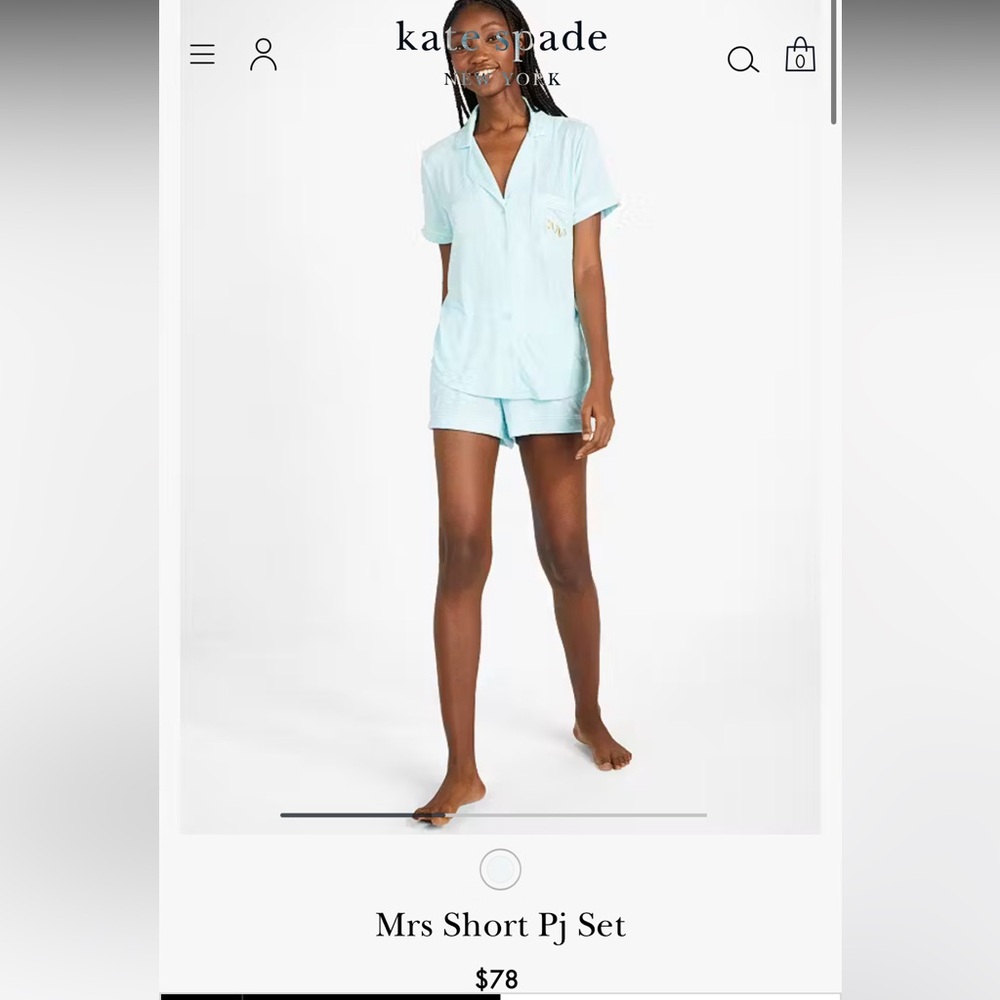 Kate Spade “Mrs” Pajama Set